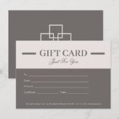 Moderne minimalistische professionele cadeaubonnen (Voorkant / Achterkant)