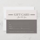 Moderne minimalistische professionele cadeaubonnen (Voorkant)