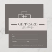 Moderne minimalistische professionele cadeaubonnen (Voorkant / Achterkant)