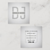 Moderne, minimalistische professionele DJ Vierkante Visitekaartje (Voorkant / Achterkant)