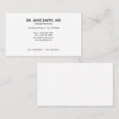 Moderne Minimalistische Professionele Dokter Visitekaartje (Voorkant / Achterkant)