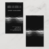 Moderne, minimalistische professionele donkergrijz visitekaartje (Voorkant / Achterkant)