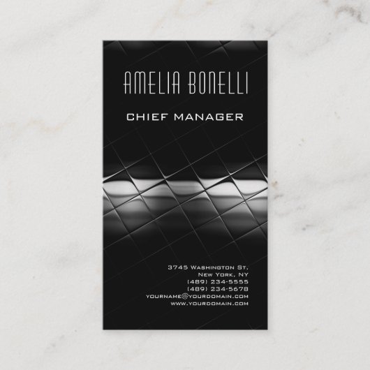 Moderne, minimalistische professionele donkergrijz visitekaartje (Voorkant)