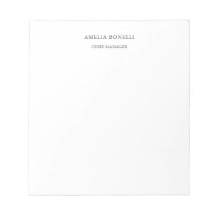 Moderne Minimalistische Professionele Eenvoud Notitieblok