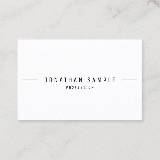 Moderne minimalistische professionele eenvoudige S Visitekaartje (Voorkant)