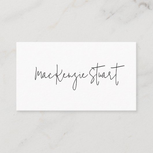 Moderne Minimalistische Professionele Eenvoudige Z Visitekaartje (Voorkant)