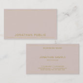 Moderne minimalistische professionele elegante gou visitekaartje (Voorkant / Achterkant)