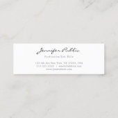 Moderne minimalistische professionele elegante Sja Mini Visitekaartje (Achterkant)