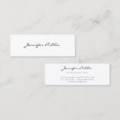 Moderne minimalistische professionele elegante Sja Mini Visitekaartje (Voorkant / Achterkant)