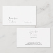 Moderne minimalistische professionele elegante Sja Visitekaartje (Voorkant / Achterkant)