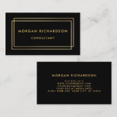 Moderne minimalistische professionele elegante zwa visitekaartje (Voorkant / Achterkant)