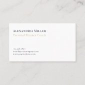 Moderne minimalistische professionele financiering visitekaartje (Voorkant)