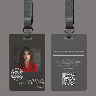 Moderne minimalistische professionele foto Logo QR Badge