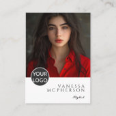 Moderne minimalistische professionele foto Logo QR Visitekaartje (Voorkant)