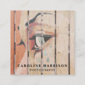 Moderne minimalistische professionele foto QR-code Vierkante Visitekaartje (Voorkant)