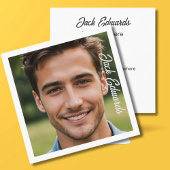 Moderne minimalistische professionele foto sociale vierkante visitekaartje