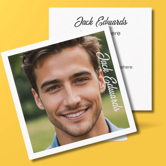 Moderne minimalistische professionele foto sociale vierkante visitekaartje