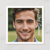 Moderne minimalistische professionele foto sociale vierkante visitekaartje (Voorkant)