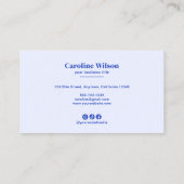 Moderne minimalistische professionele foto vet bla visitekaartje (Achterkant)