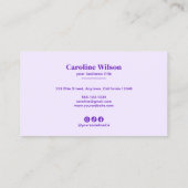 Moderne minimalistische professionele foto vet ind visitekaartje (Achterkant)