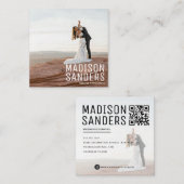 Moderne minimalistische professionele foto vierkante visitekaartje (Voorkant / Achterkant)