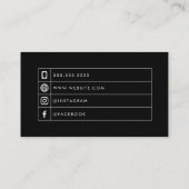 Moderne, minimalistische professionele fotograaf visitekaartje (Achterkant)