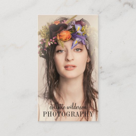 Moderne, minimalistische professionele fotograaf visitekaartje (Voorkant)