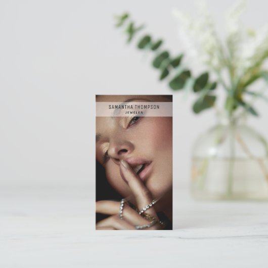 Moderne minimalistische professionele fotografie j visitekaartje (Staand voorkant)