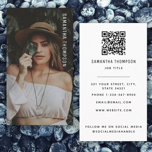 Moderne minimalistische professionele fotografie visitekaartje