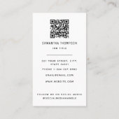 Moderne minimalistische professionele fotografie visitekaartje (Achterkant)