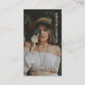 Moderne minimalistische professionele fotografie visitekaartje (Voorkant)