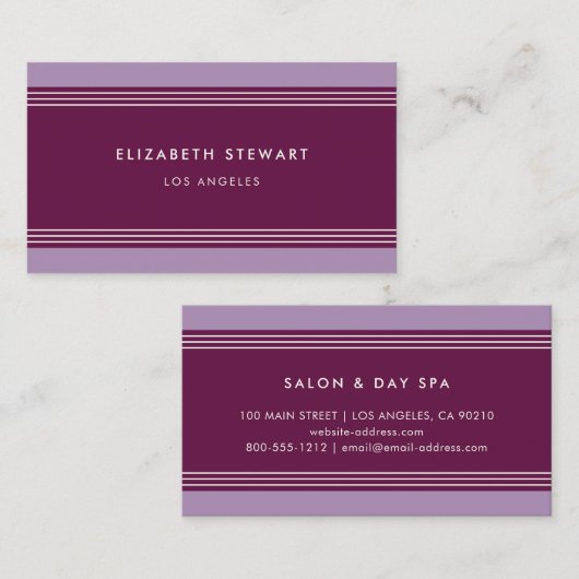 Moderne minimalistische professionele Fuchsia en L Visitekaartje (Voorkant / Achterkant)