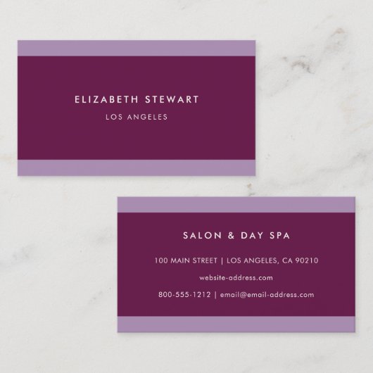 Moderne minimalistische professionele Fuchsia en L Visitekaartje (Voorkant / Achterkant)