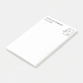 Moderne minimalistische professionele gepersonalis post-it® notes (Schuin)