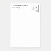 Moderne minimalistische professionele gepersonalis post-it® notes (Voorkant)