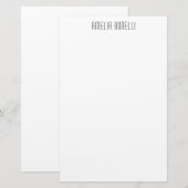 Moderne Minimalistische Professionele Gewone Stand Briefpapier (Voorkant / Achterkant)