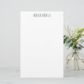 Moderne Minimalistische Professionele Gewone Stand Briefpapier (Staand voorkant)