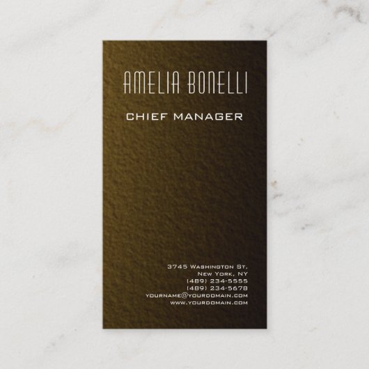 Moderne, minimalistische, professionele Goldie ach Visitekaartje (Voorkant)