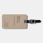 Moderne, minimalistische professionele grafische k bagagelabel (Voorkant horizontaal)