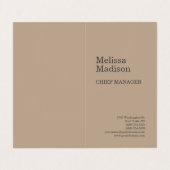 Moderne, minimalistische professionele grafische k visitekaartje (Buitenkant ongevouwen)