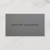Moderne, minimalistische professionele grijze meta visitekaartje (Voorkant)