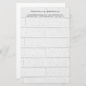 Moderne Minimalistische Professionele Grijze Muur Briefpapier (Voorkant / Achterkant)