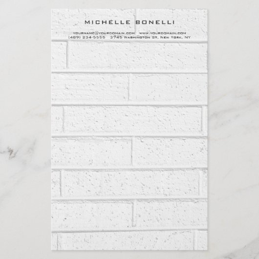 Moderne Minimalistische Professionele Grijze Muur Briefpapier (Voorkant)