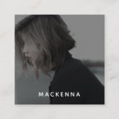 Moderne, minimalistische, professionele haarstijlf vierkante visitekaartje (Voorkant)