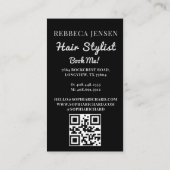 Moderne, minimalistische, professionele haarstijlf visitekaartje (Achterkant)
