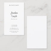 Moderne minimalistische professionele handgeschrev visitekaartje (Voorkant / Achterkant)