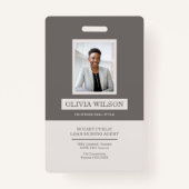 Moderne minimalistische professionele ID Badge (Voorkant)