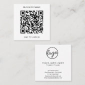 Moderne minimalistische professionele Logo Eenvoud Vierkante Visitekaartje (Voorkant / Achterkant)