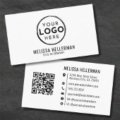 Moderne minimalistische professionele Logo QR-code Visitekaartje