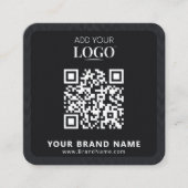 Moderne minimalistische professionele Logo trendy  Vierkante Visitekaartje (Voorkant)